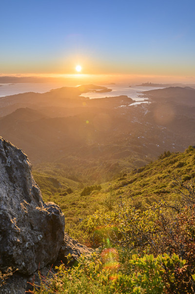旧金山海湾地区的日出