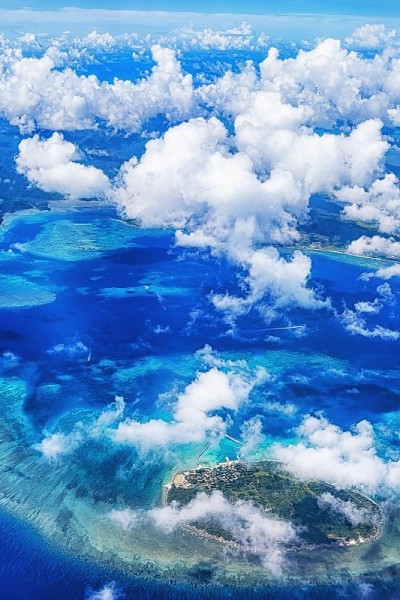 日本冲绳县的Hatoma岛夏日美景