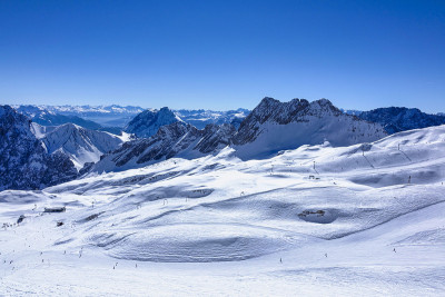 从德国巴伐利亚Zugspitze观看