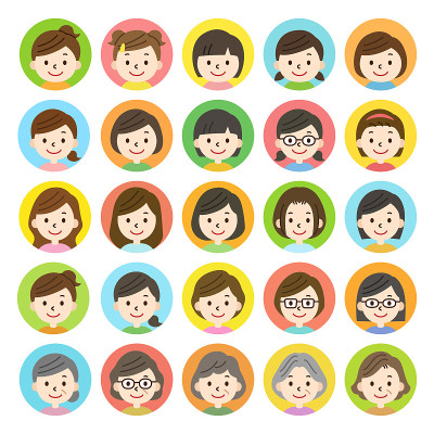 Women's icon set