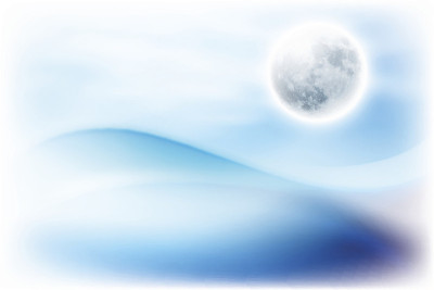 月圆夜水波
