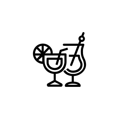 两杯鸡尾酒图标