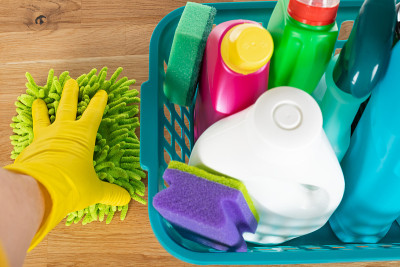 清洁用品俯视图