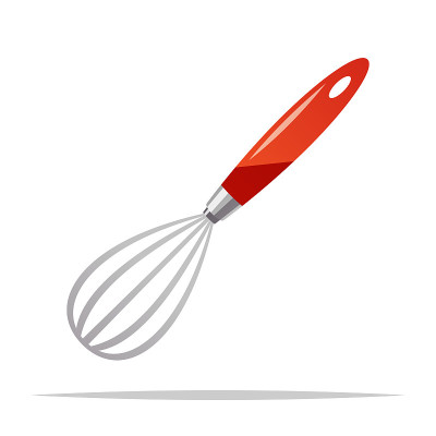 Whisk cooking utensil vector isolated illustration