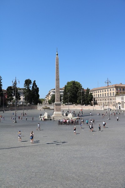 意大利罗马Obelisco Flaminio和Piazza del Popolo