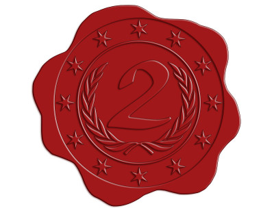 第二名红蜡印章