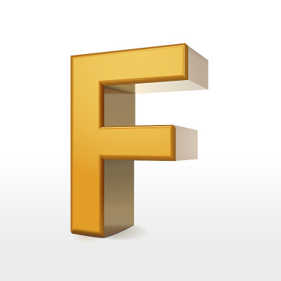 金3d字母F