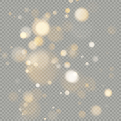Effect of bokeh circles isolated on transparent ba