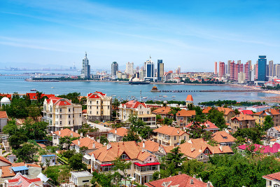 中国青岛的德国式历史建筑。