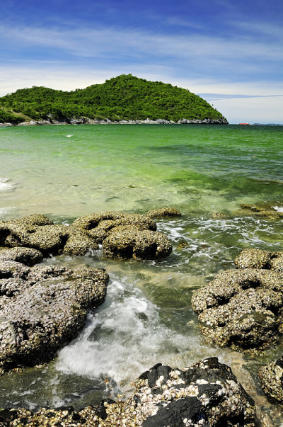 美丽的海景和清澈的海水在泰国