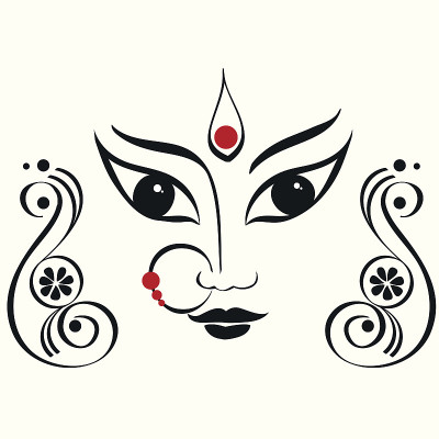 杜尔加，萨拉斯瓦蒂，拉克希米插图。