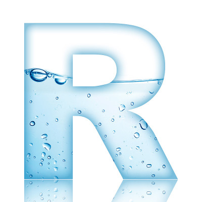 水泡字母R