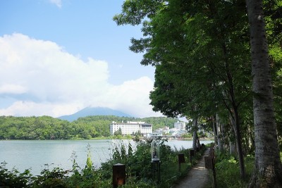 赤岸湖，北海道，日本