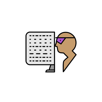 黑客,黑客图标。可以用于网页，logo，手机应用，UI, UX