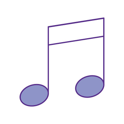 音乐音符孤立图标