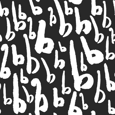 向量模式与书法字母B
