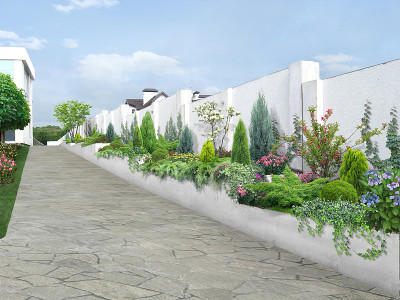 豪华小区建筑设计思路，3D渲染