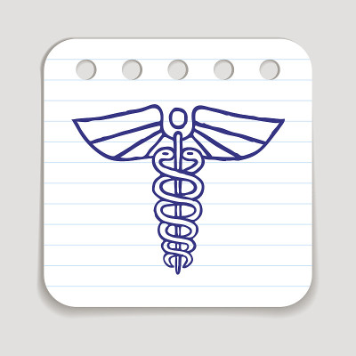 Caduceus标志涂鸦图标
