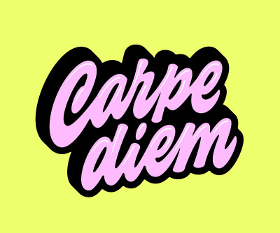 Carpe Diem拉丁语引用字母印刷