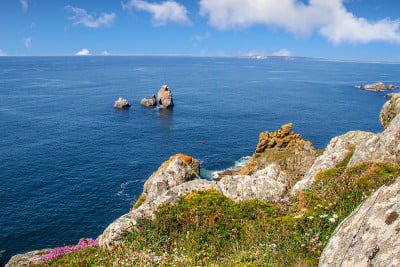 沟先生。四宗角保护区Kulanoù的岩石。Finistere。布列塔尼