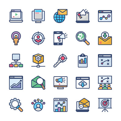Internet Marketing Icons Set
