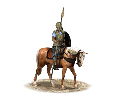 3d渲染，骑士，战士在马背上，插图