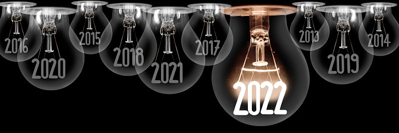 2022年新年的灯泡