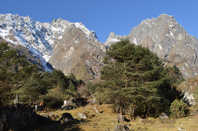 美丽的山，锡金，印度