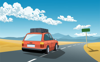 Car on trip