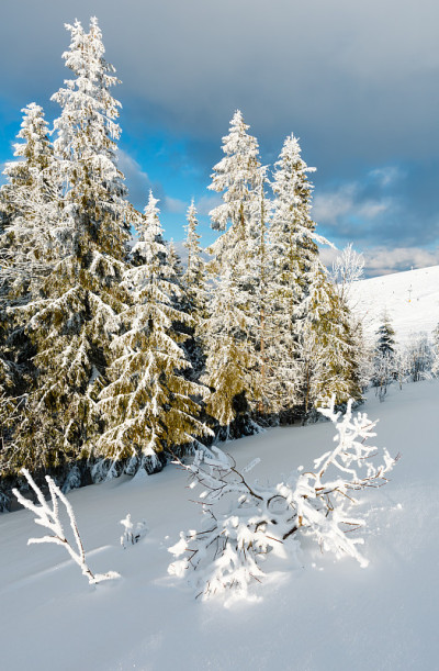 冬季山地雪景