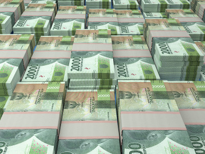 印尼钞票。Indonesianrupiah账单。20000印尼盾印尼盾。商业、金融背景。