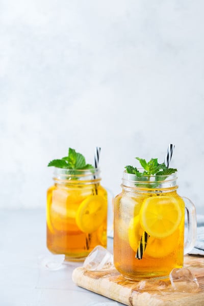 柠檬薄荷冰茶鸡尾酒夏日清凉饮品