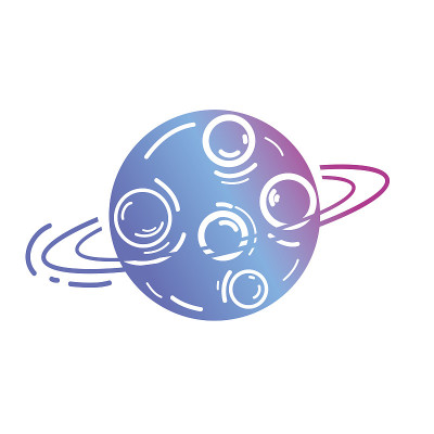 天王星行星与他的环在银河系空间