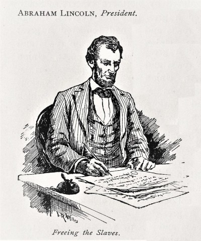 林肯总统签署解放宣言(1861-65年美国内战