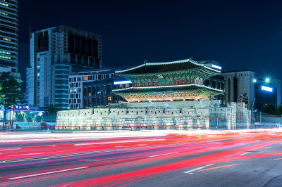 在韩国的东大门