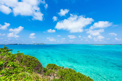 冲绳美丽的海滩。