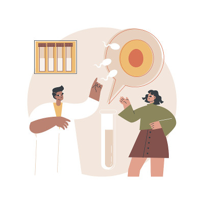 试管受精抽象概念矢量插图。