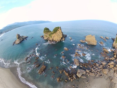 九州宫崎骏日美海滨无人机