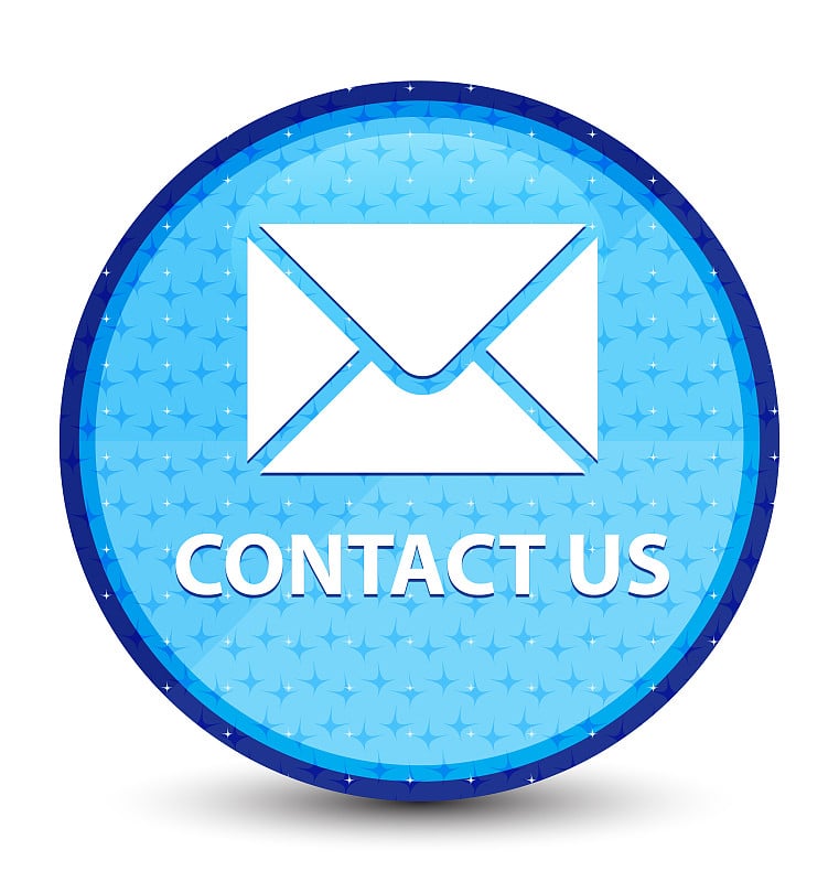 Contact us (email icon) galaxy cyan blue round but