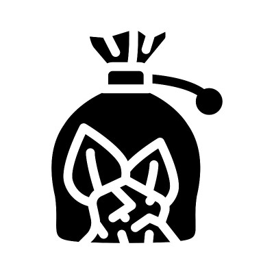 女巫袋字形图标矢量插图平坦