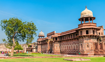 Jahangiri Mahal，阿格拉堡的一座宫殿。印度的联合国教科文组织世界遗产