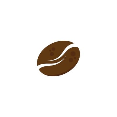 咖啡豆模板矢量图标