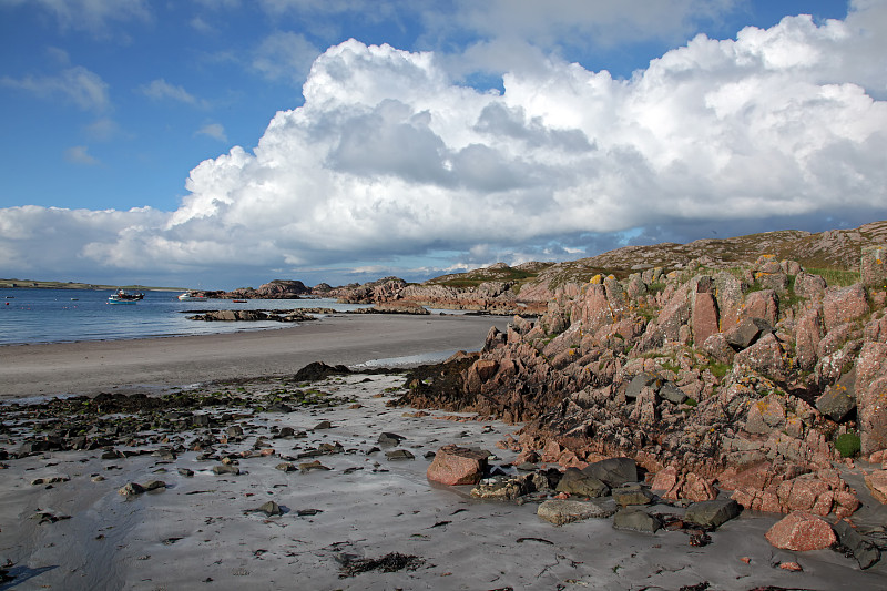 Fionnphort海滩，马尔岛，苏格兰，英国