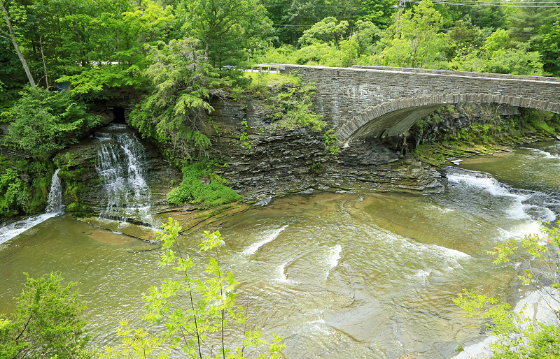 Taughannock Creek和bridge