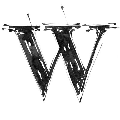 手绘字母W
