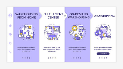 Online service for warehouse onboarding vector tem