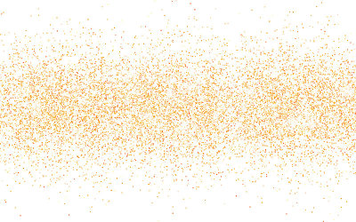 Golden glitter sparkle on a transparent background