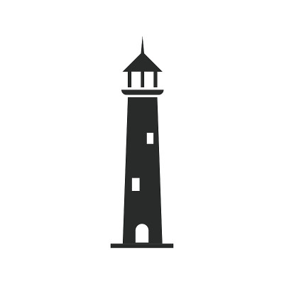 灯塔图标矢量设计插图