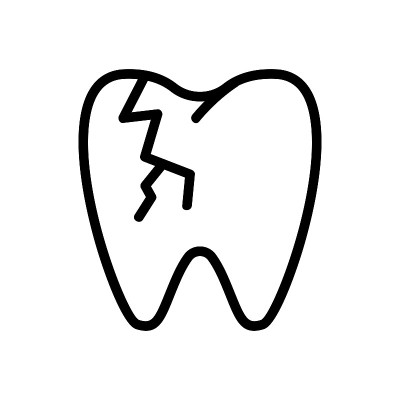 牙痛图标矢量。孤立轮廓符号插图