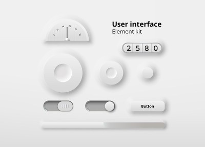 Ui - UX概念设计。将其用于登录页面、移动应用程序或现代海报设计。矢量插图。